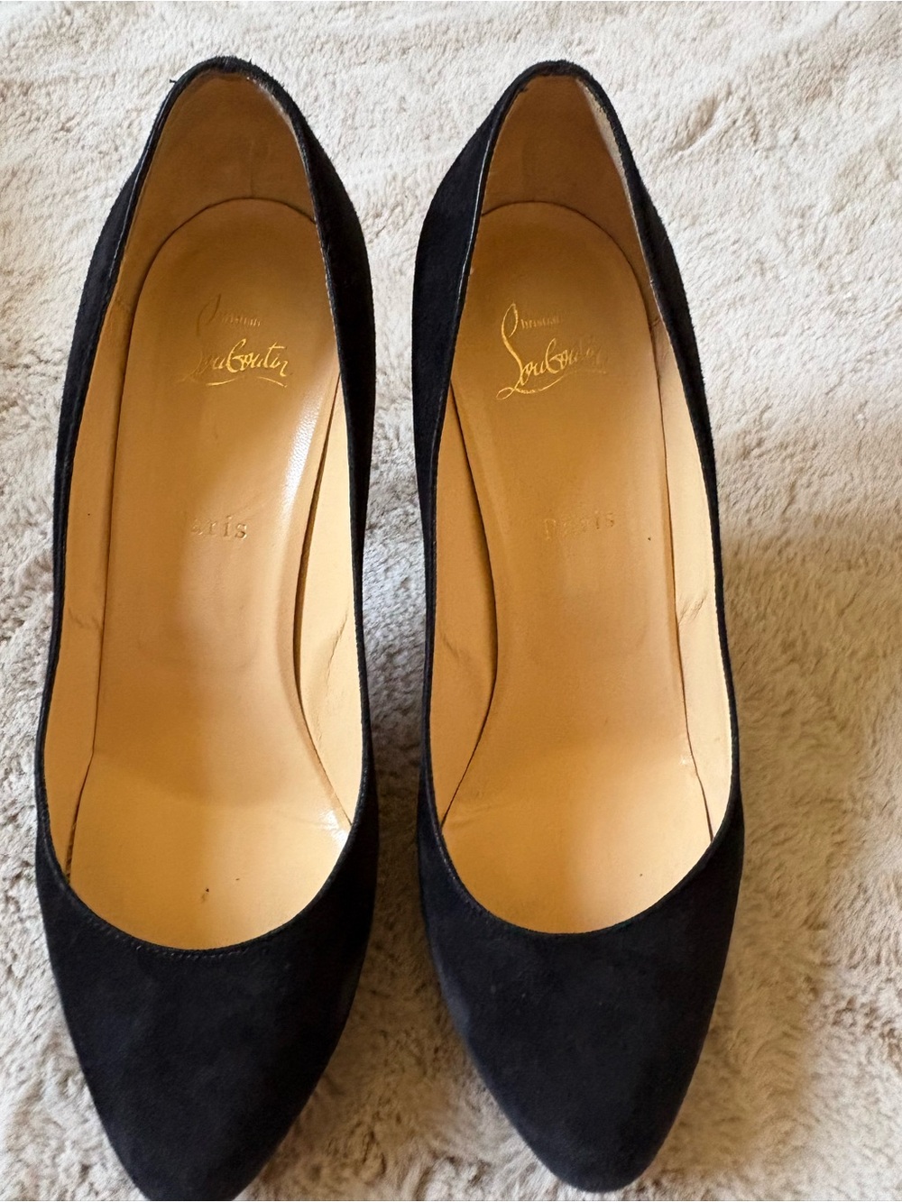 Christian Louboutin Black Suede Declic pumps